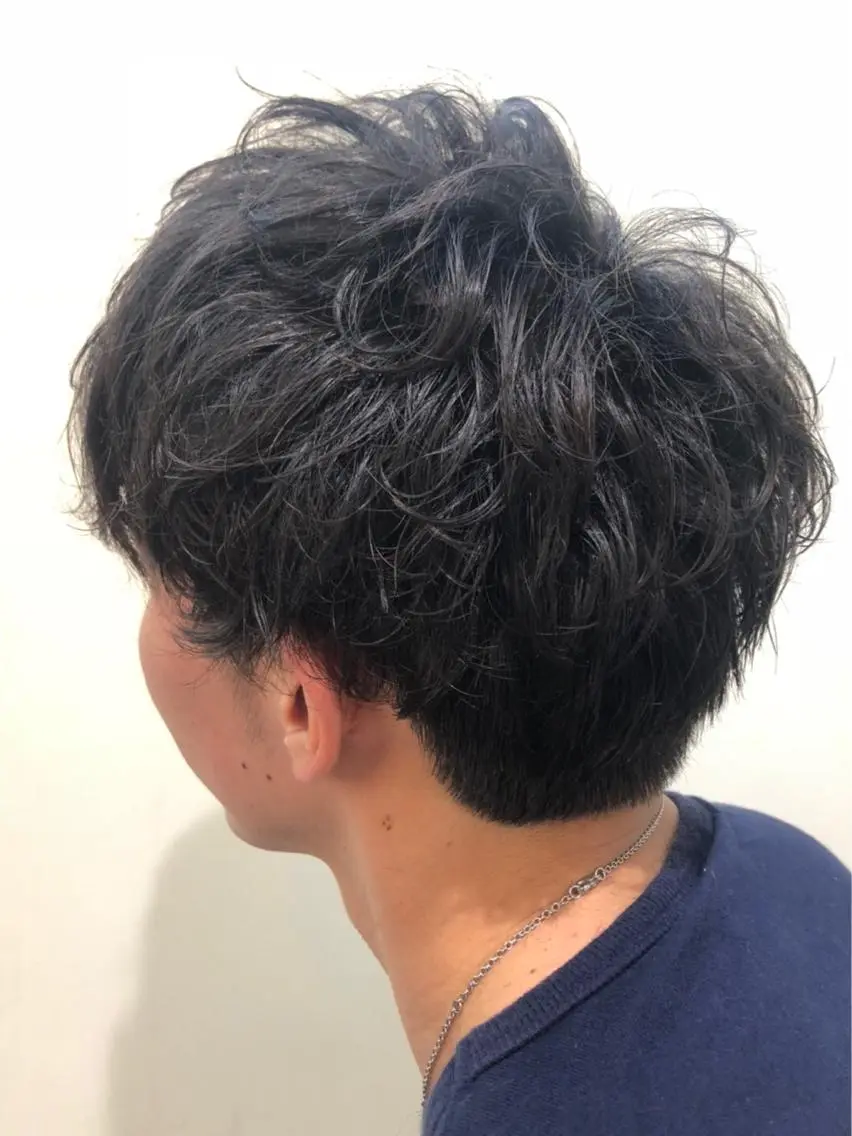 パーマ メンズ マッシュ メンズパーマ カット パーマ ☘️当日OK☘️ 鍋島直大のヘアスタイル