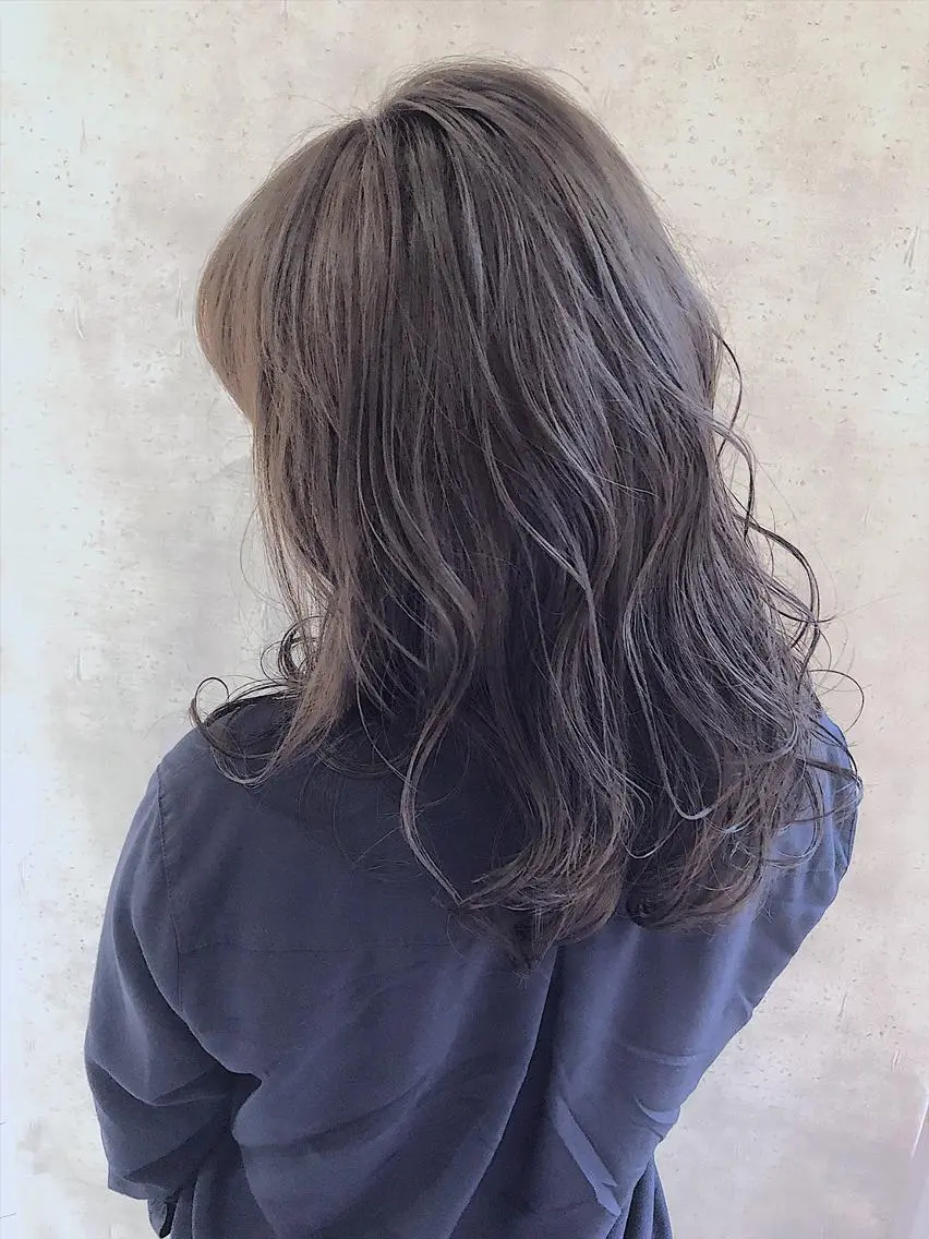 セミロング カラー アディクシーカラー ブリーチ ケアブリーチ ダブルカラー ハイライトカラー MOU namba ムウナンバのヘアスタイル