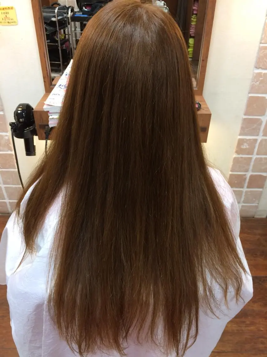 ロング カラー ブリーチ ブリーチなしカラー 村田 淳のヘアスタイル