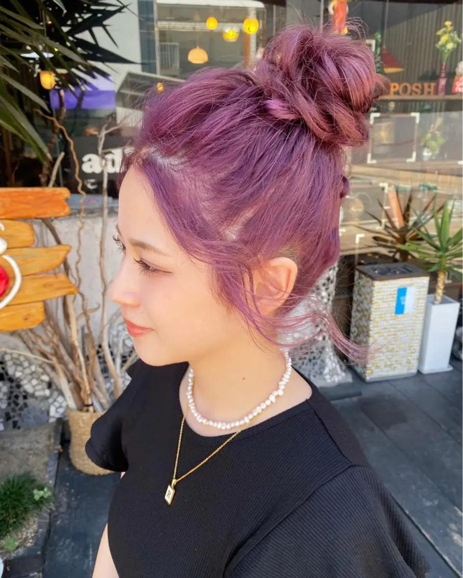 セミロング カラー ヘアカラー 玉木 育実のヘアスタイル