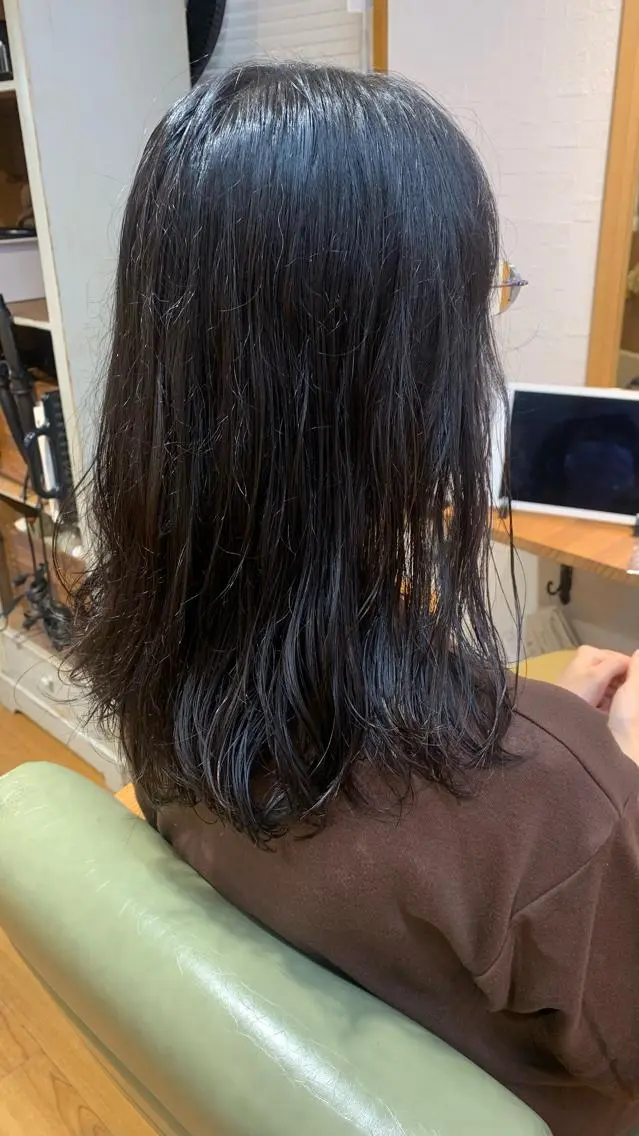 セミロング パーマ カット パーマ トリートメント ショート🌼パーマ 本間正子のヘアスタイル