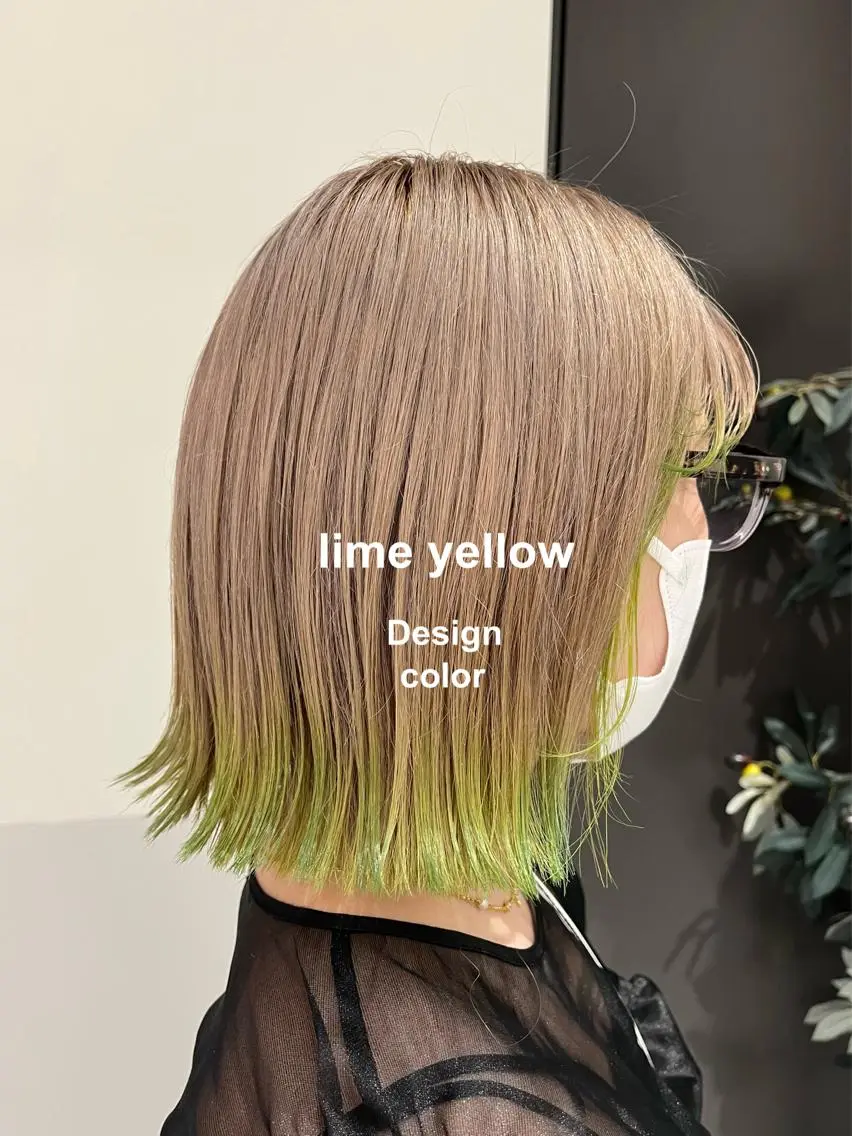 ミディアム カラー RINA🧤 デザインとボブのヘアスタイル