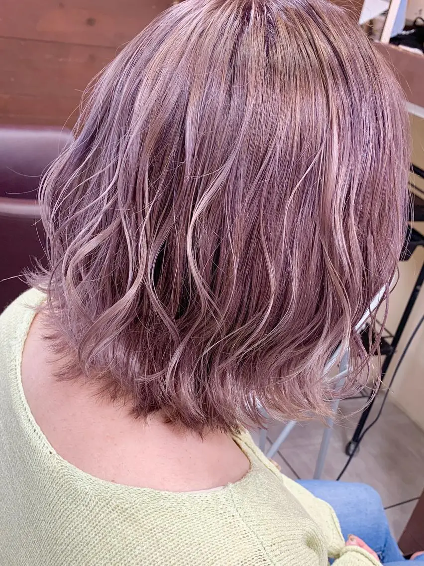 ミディアム カット ヘアカラー レイヤー/艶髪カラー 森本くるみのヘアスタイル
