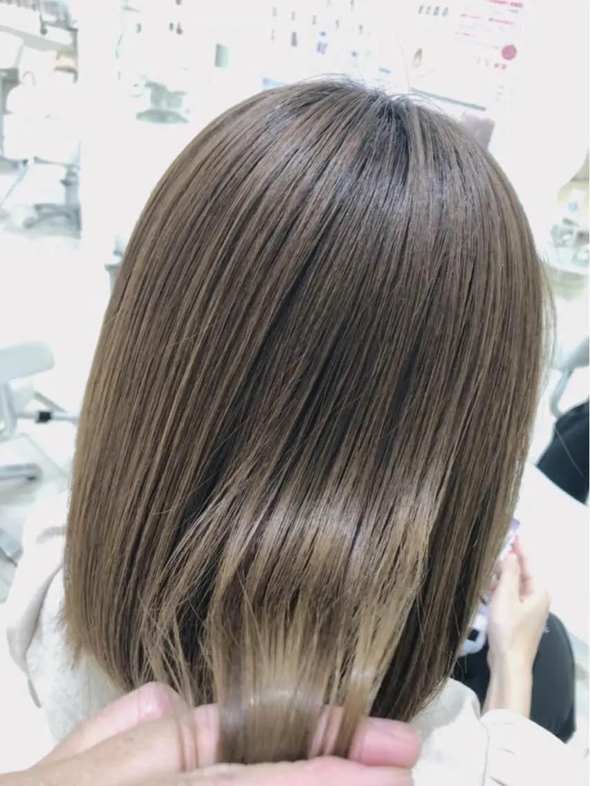 ロング カット ヘアカラー トリートメント 上田 篤史のヘアスタイル