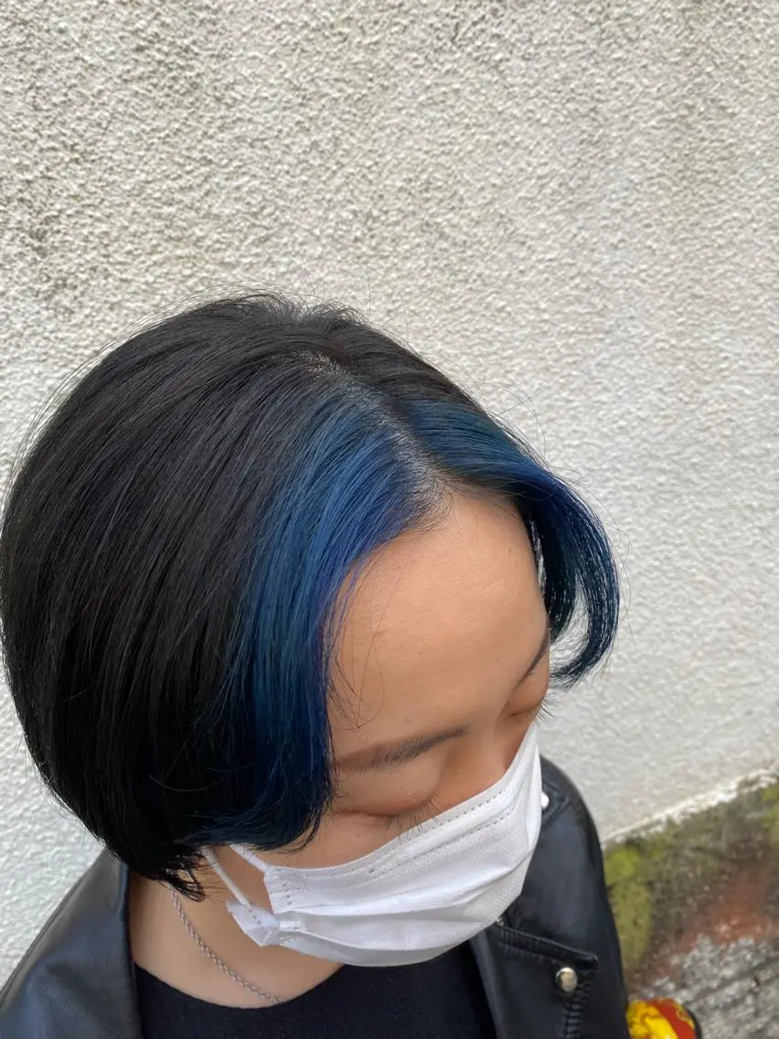 カラー ミストバング ブリーチ フェイスフレーミング 佐藤槙哉 サトウシンヤのヘアスタイル