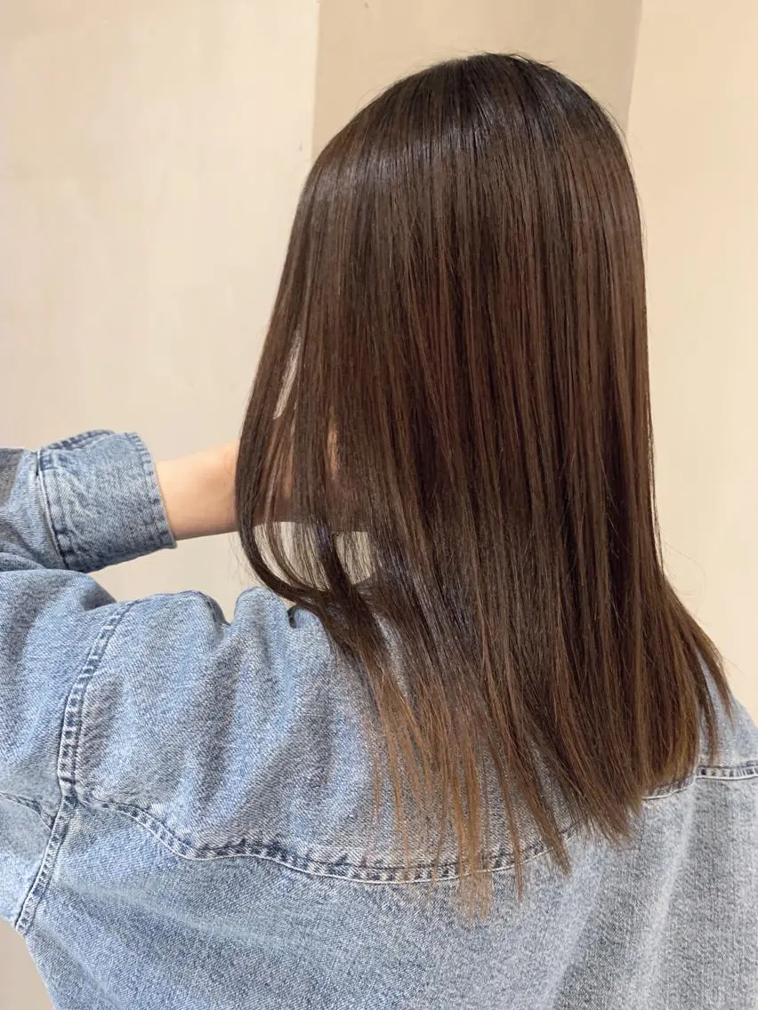 ミディアム パーマ 縮毛矯正 松村 総のヘアスタイル