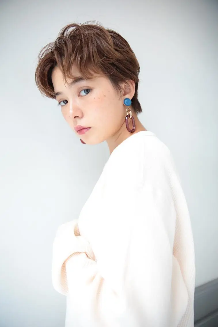 ショート カラー パーマ ヘアアレンジ レイヤーカット✂️ 横浜No1♡下鳥翔子のヘアスタイル