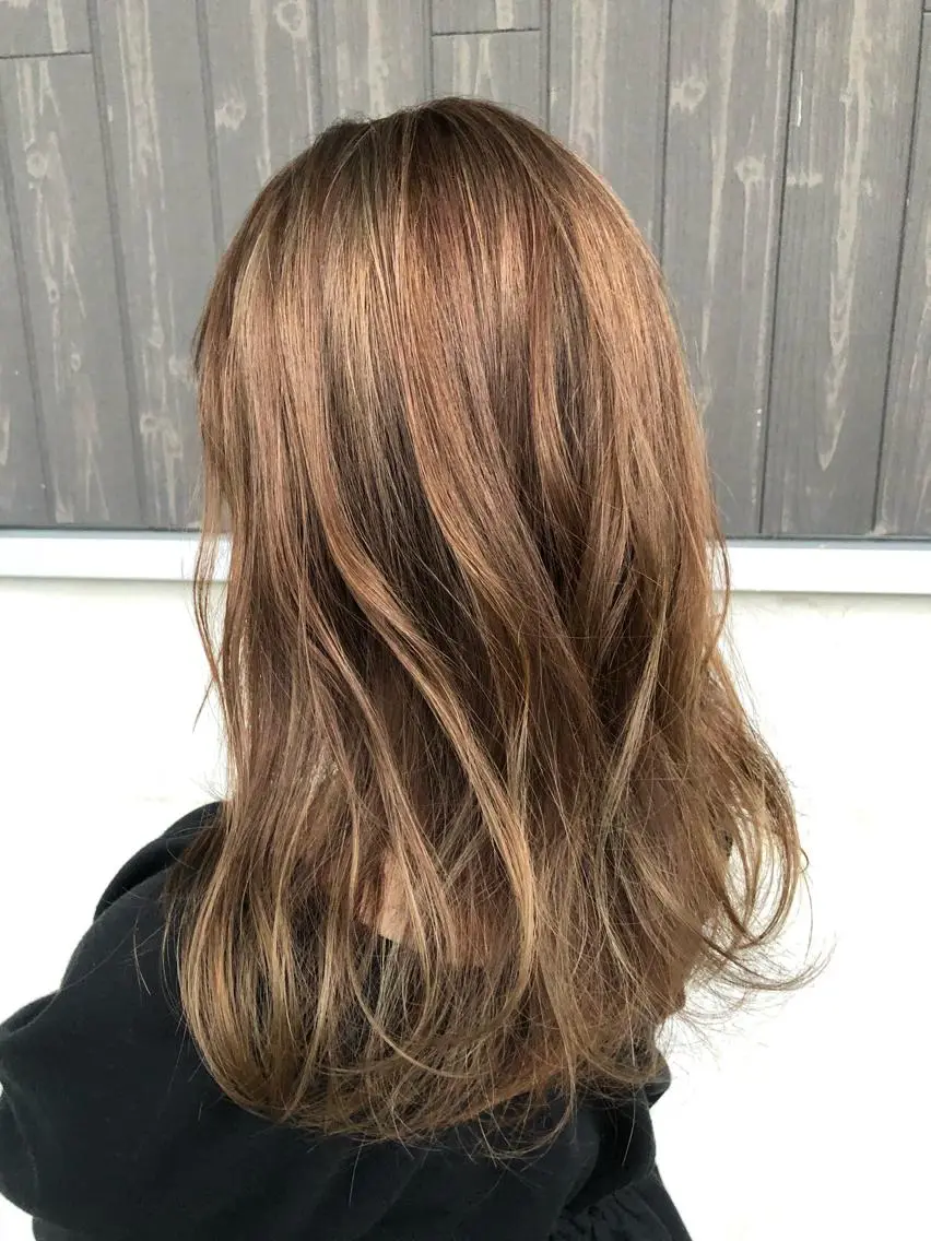 セミロング カラー ベージュカラー ブラウンカラー ブラウンベージュ 透明感カラー NAKAGAWA YUICHIのヘアスタイル