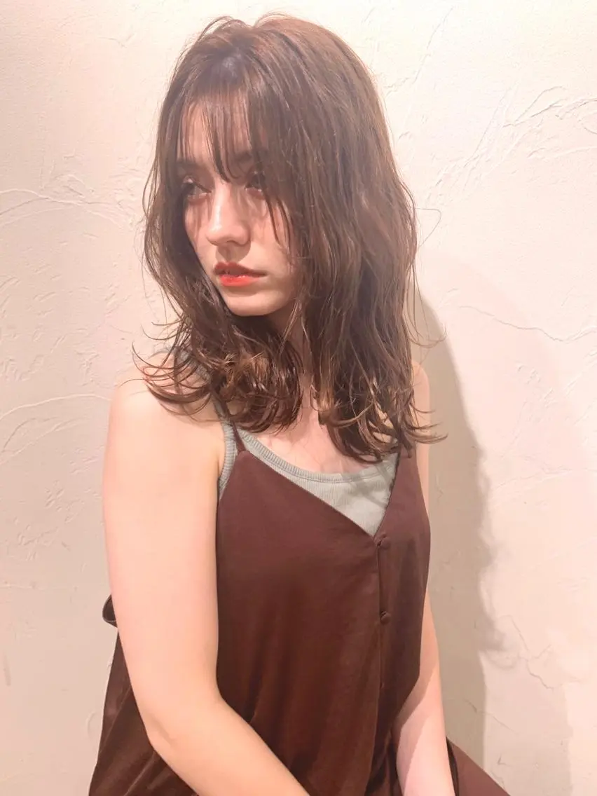ミディアム カラー アメリラブヘアー 土屋 洋平のヘアスタイル