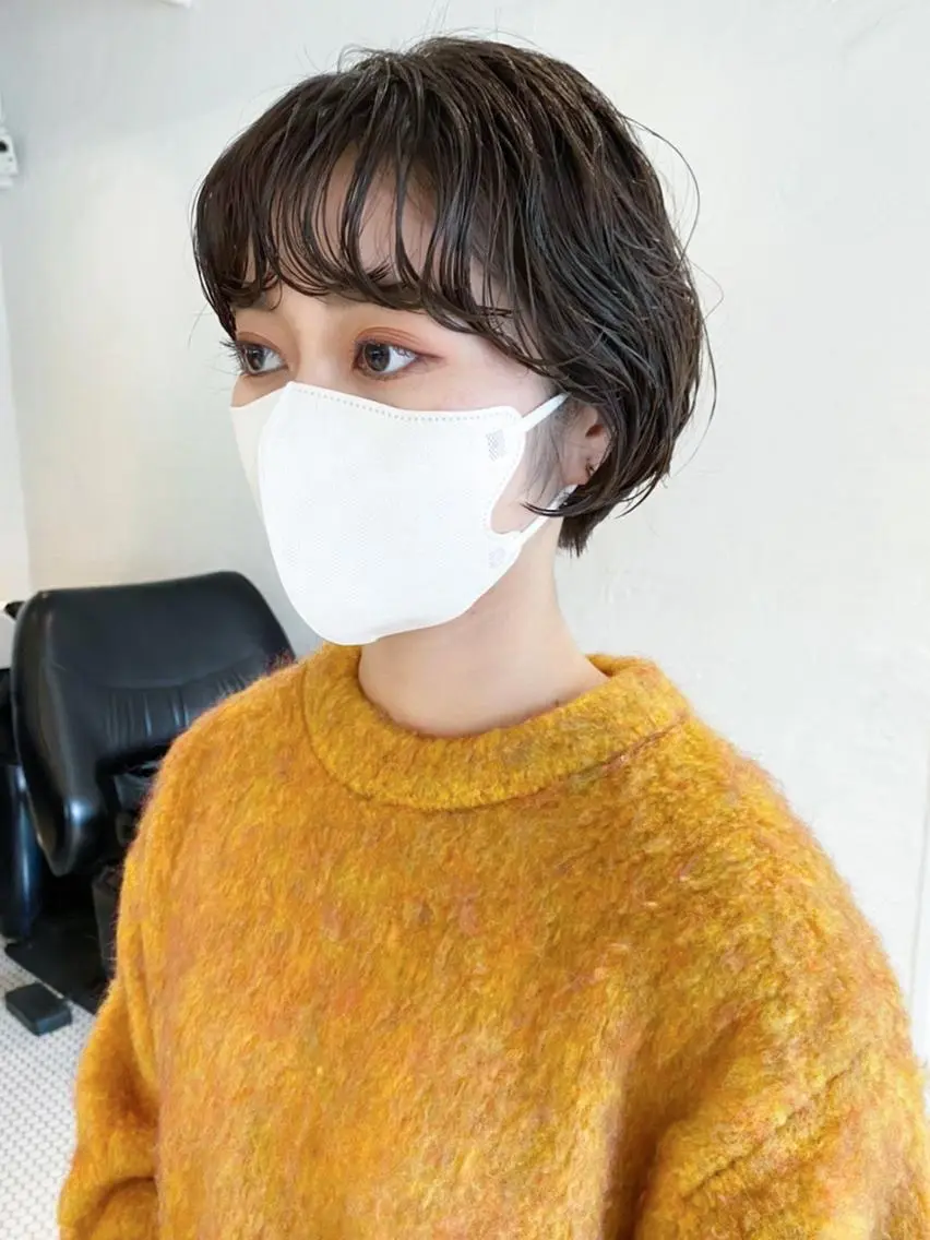 ショート カラー パーマ ヘアアレンジ ショートヘア カット ヘアカラー トリートメント ITbyALBUM 下北沢店のヘアスタイル