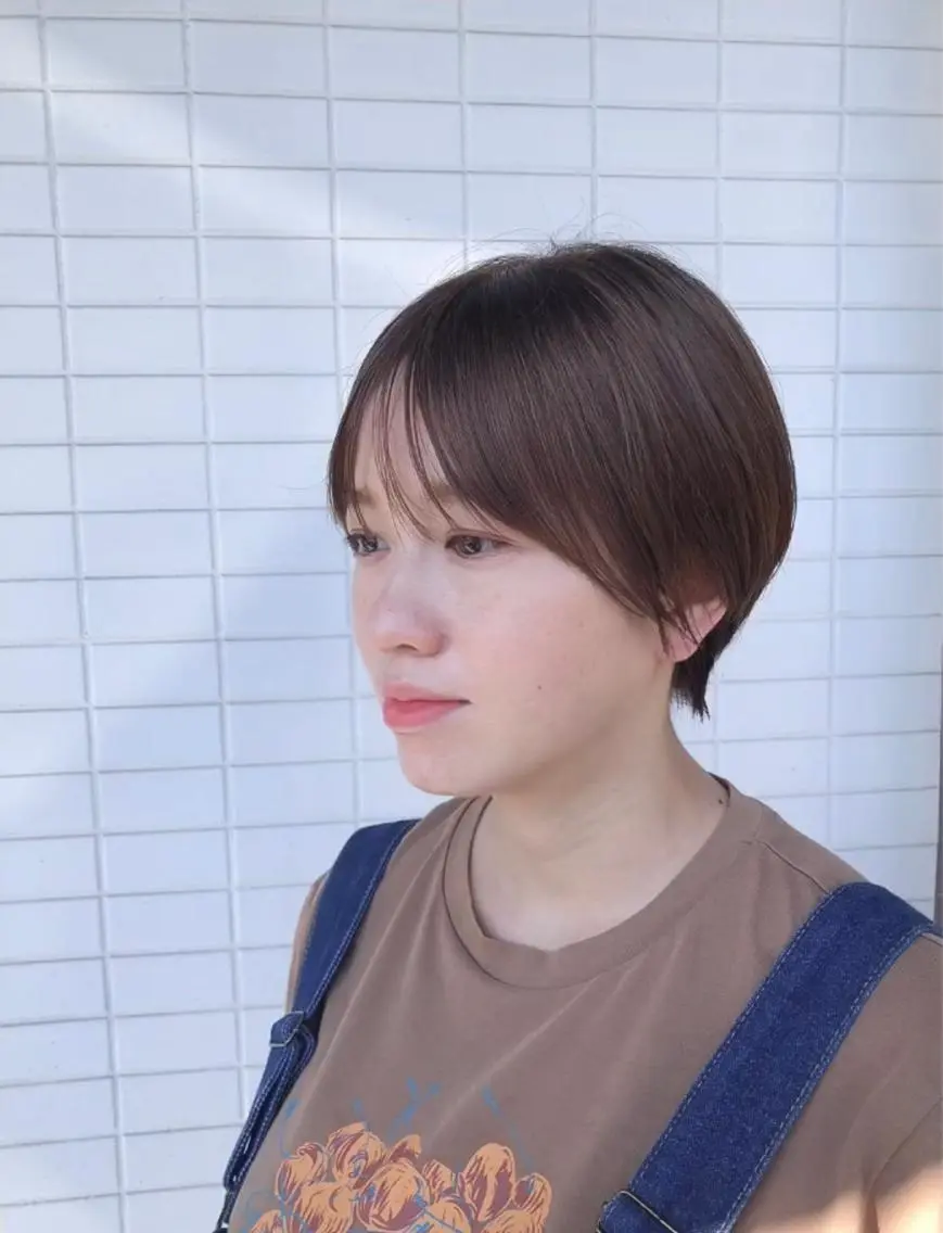 ショート カット ヘアカラー トリートメント 菊池 幹のヘアスタイル