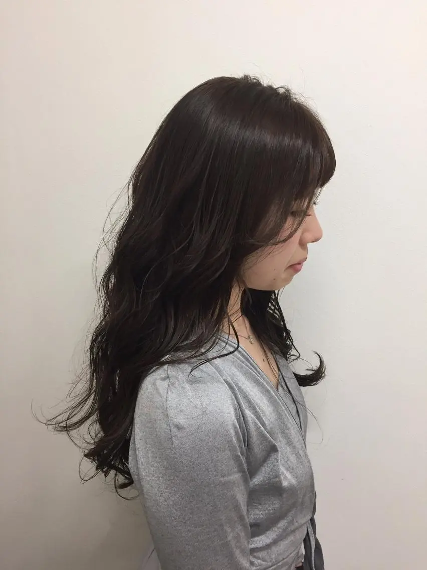 ロング カラー ロング カット ヘアカラー トリートメント 肌に馴染むカラー 梅田・増田のヘアスタイル