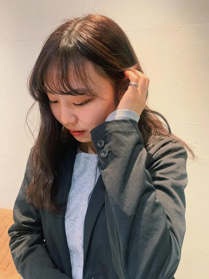 セミロング カラー RISAKO レイヤーカット🎀のヘアスタイル