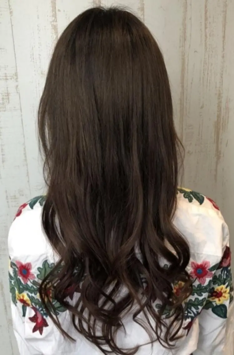 セミロング カラー パーマ ヘアアレンジ 大阪レミーエクステ チビ編み込みのヘアスタイル