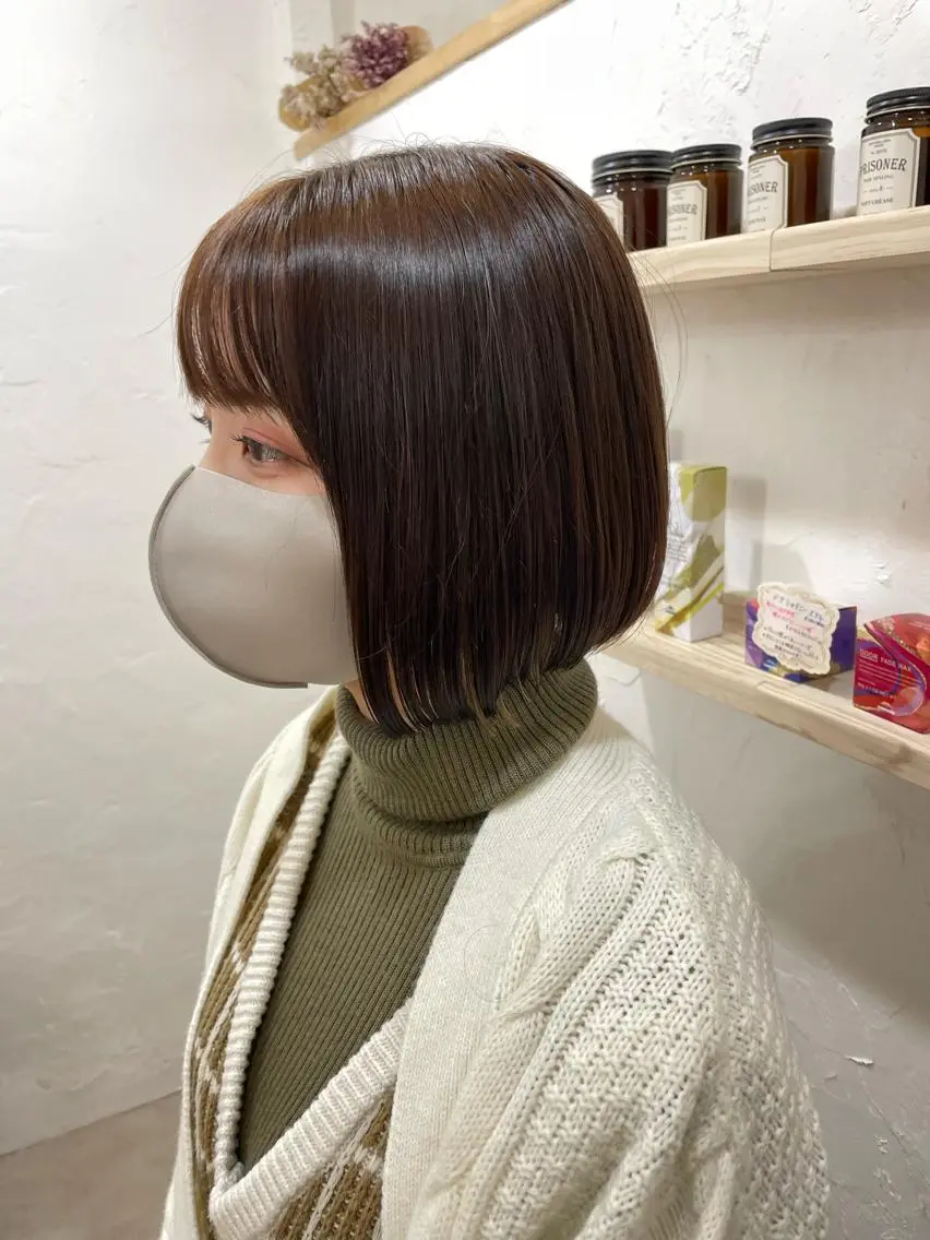 ショート ボブ ウルフカット 髪質改善 縮毛矯正/ レイヤー/銀座/本木のヘアスタイル