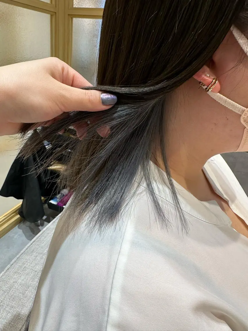 ミディアム カラー ヘアカラー やまぐち あやみのヘアスタイル