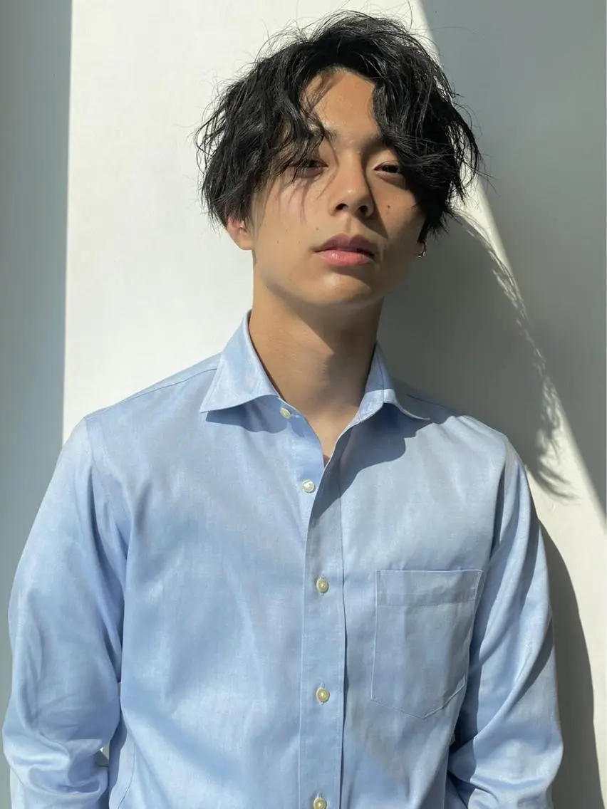 ショート カラー パーマ メンズ カット パーマ パーマ比率50% 辻本耀二郎のヘアスタイル