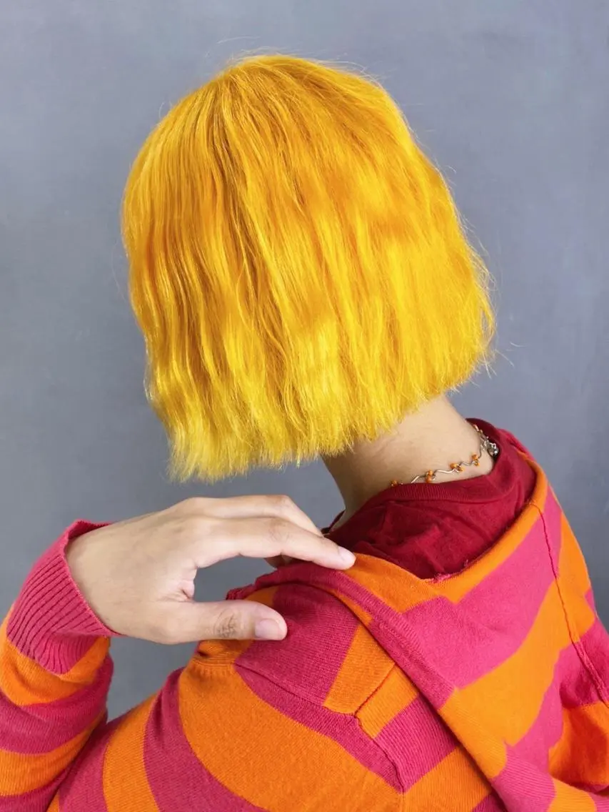 ミディアム カラー ハイトーンカラー カット ヘアカラー トリートメント ITbyALBUM 中野店のヘアスタイル