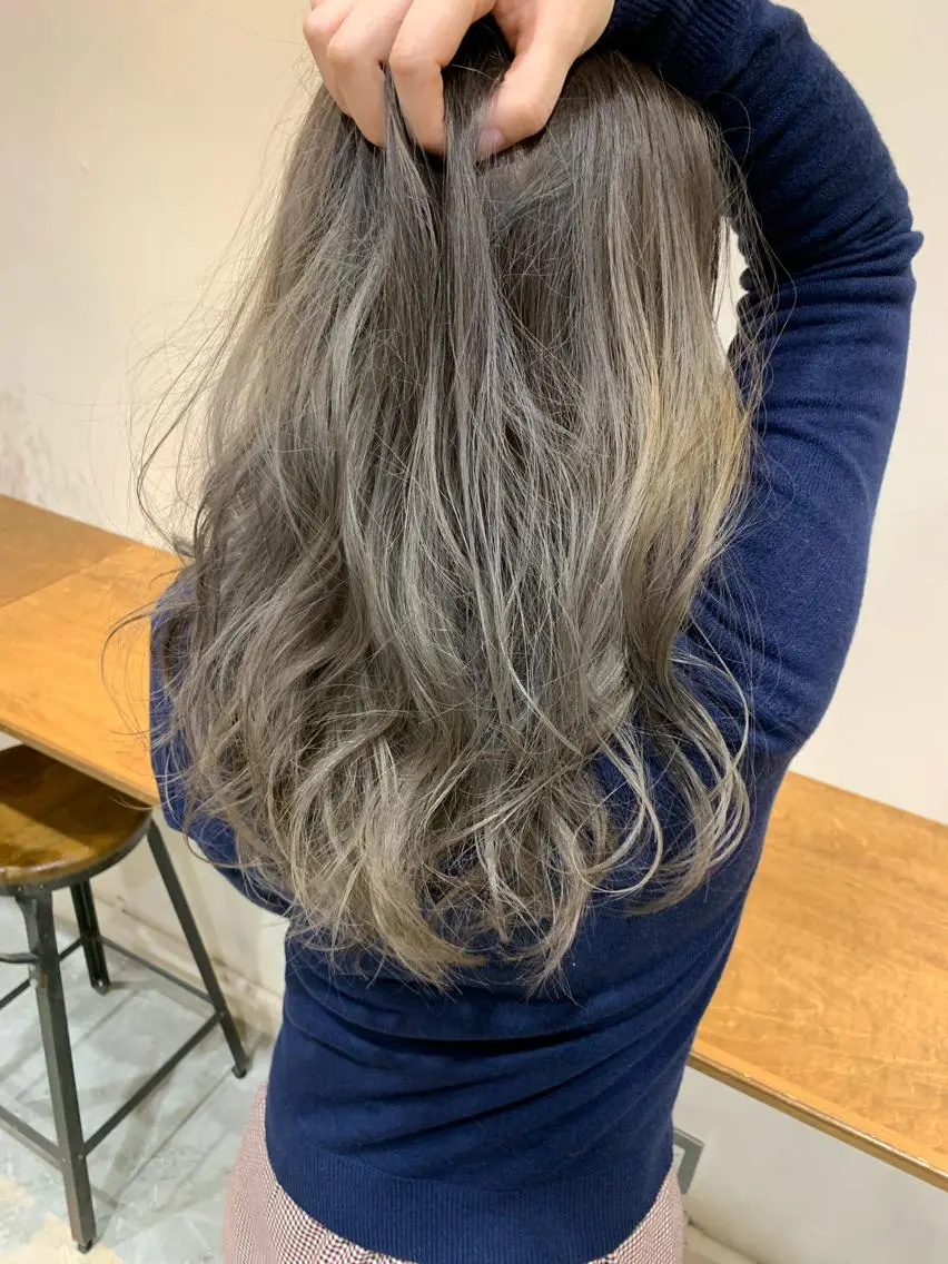 ロング アッシュ ヘアカラー トリートメント ヘッドスパ ヘアセット 大宮/山口 竣也のヘアスタイル