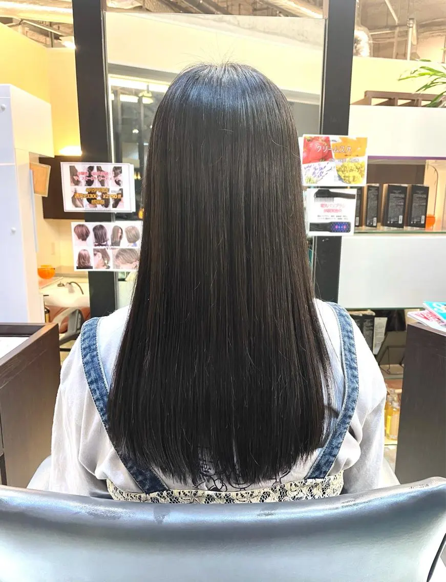 ロング 学生 縮毛矯正 吉田 未来のヘアスタイル