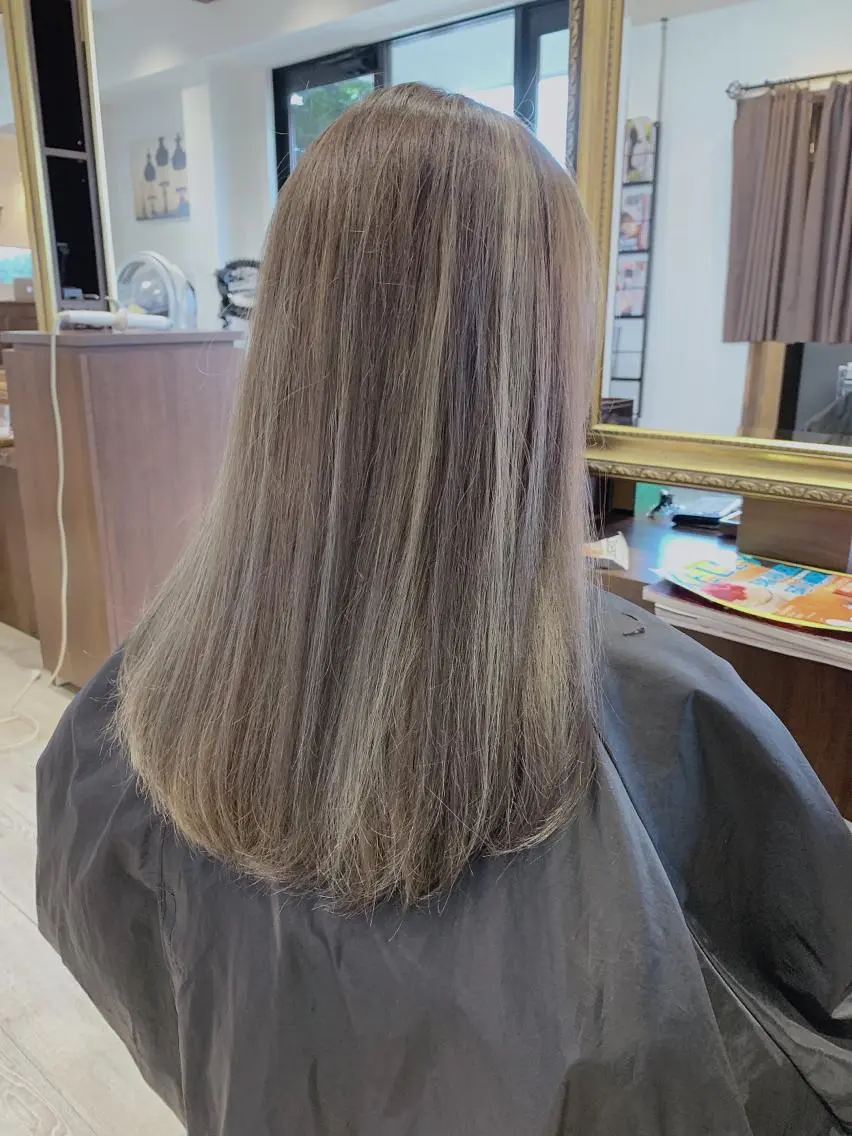 セミロング ハイライト 【モニター募集】 三宅航平のヘアスタイル