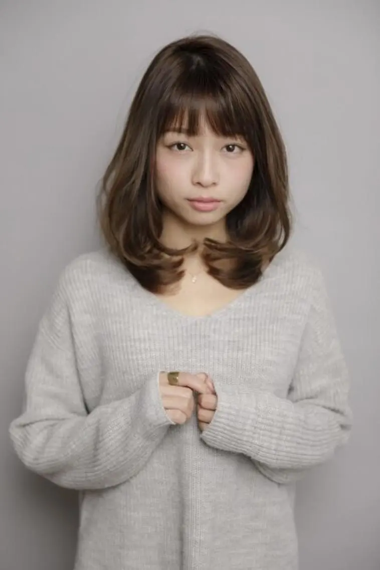 ミディアム カラー カット ヘアカラー トリートメント 似合わせカット 銀座/アライ カズヤのヘアスタイル