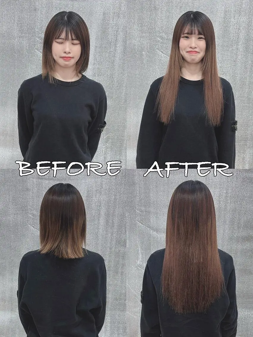 ロング カラー ヘアアレンジ シールエクステ バレイヤージュ ブリーチ ケアブリーチ ダブルカラー LIP 大阪本店 エクステ MISAのヘアスタイル