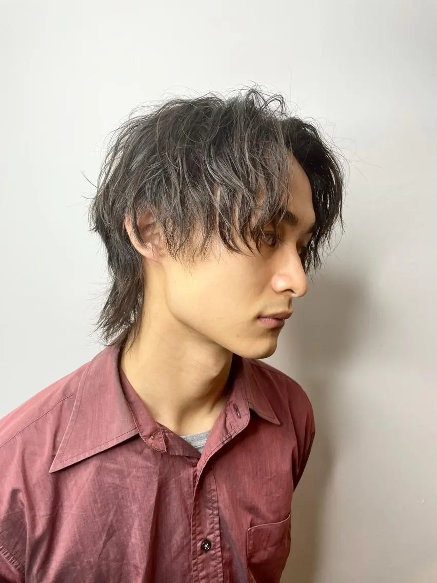 ミディアム ウルフカット 渋谷 メンズヘア⭐️ タニグチヨシユキのヘアスタイル