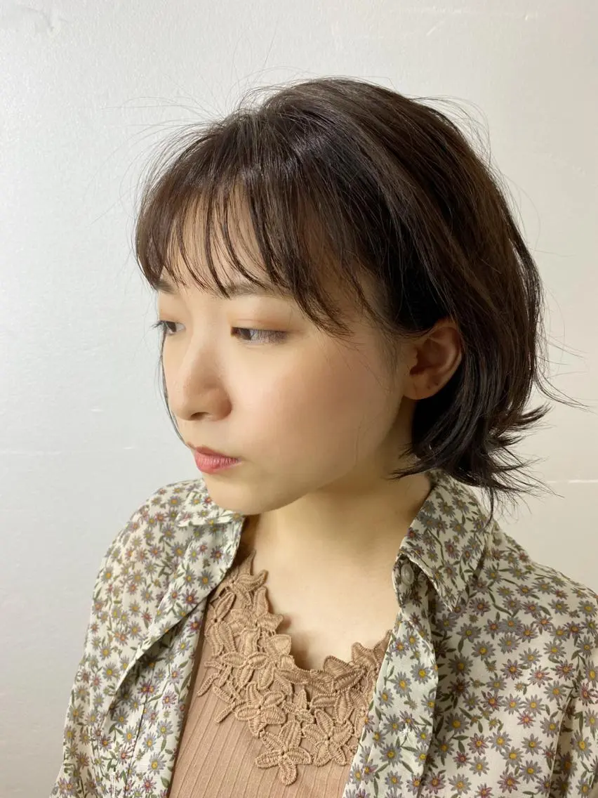 ショート カラー 髪質改善 トリートメント 上田 篤史のヘアスタイル