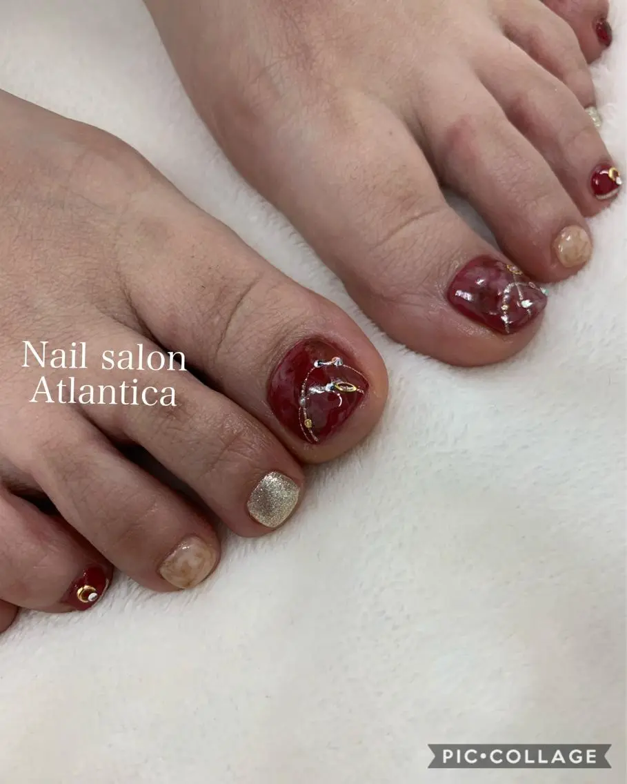 ネイル フットネイル フットネイル Nail salon ✩ アトランティカのネイルデザイン