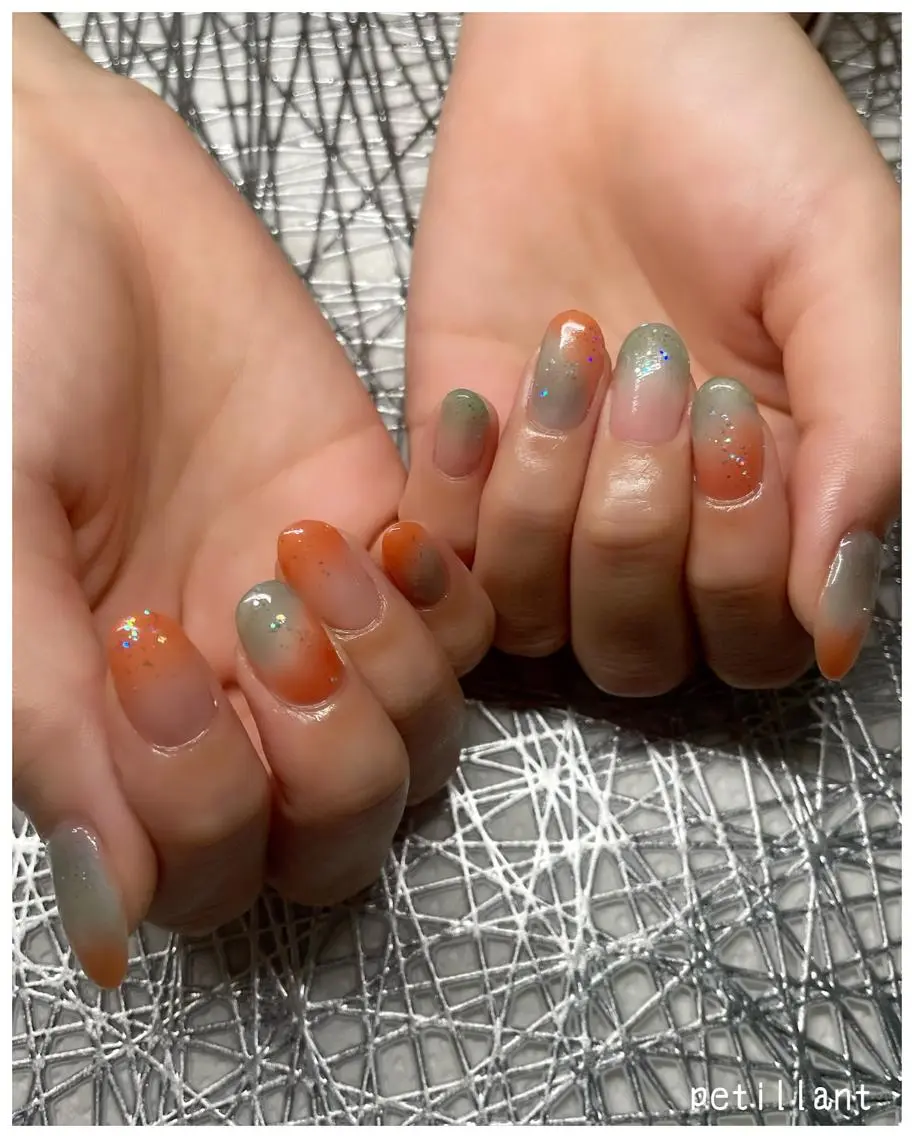ネイル アートネイル クリアネイル 夏ネイル nail salon petillantのネイルデザイン