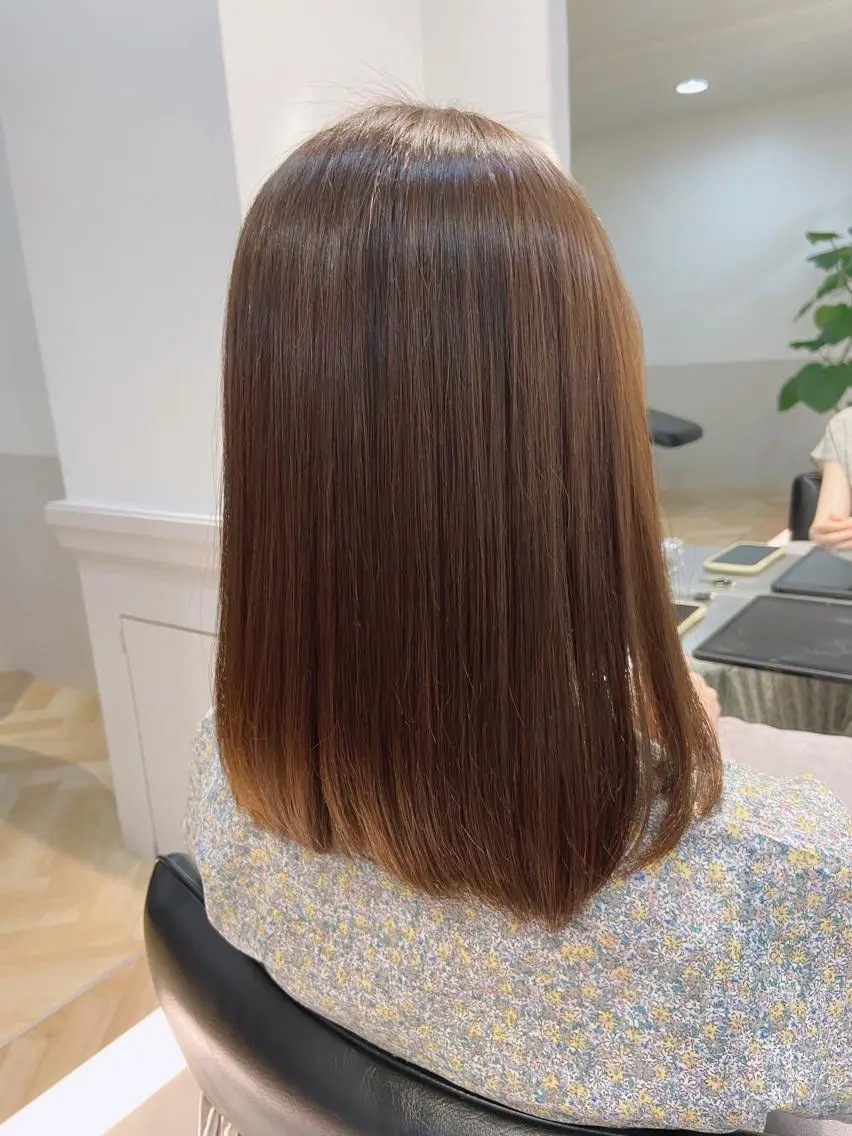 ミディアム 縮毛矯正 山下夕月 ショート🫧ボブのヘアスタイル