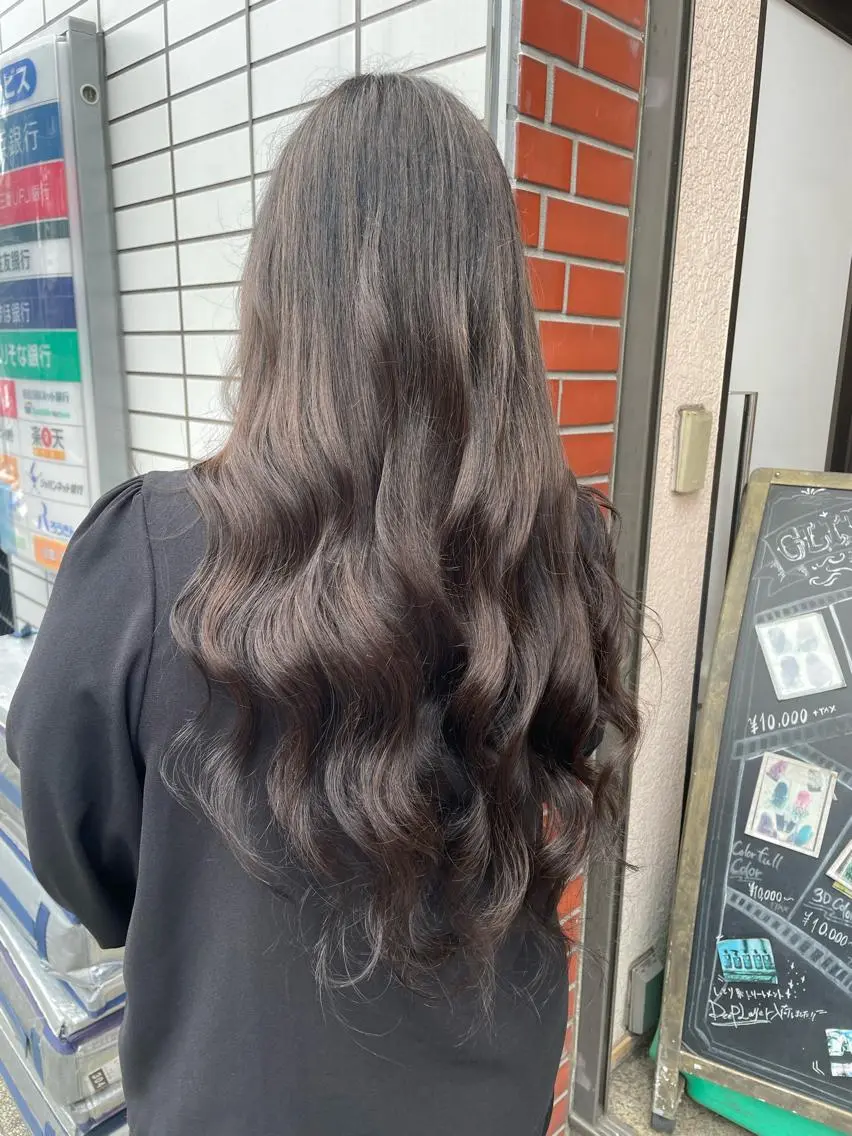 ロング カラー ブリーチ トリートメント 横浜カットパーマ 特殊/ 平林侑馬のヘアスタイル