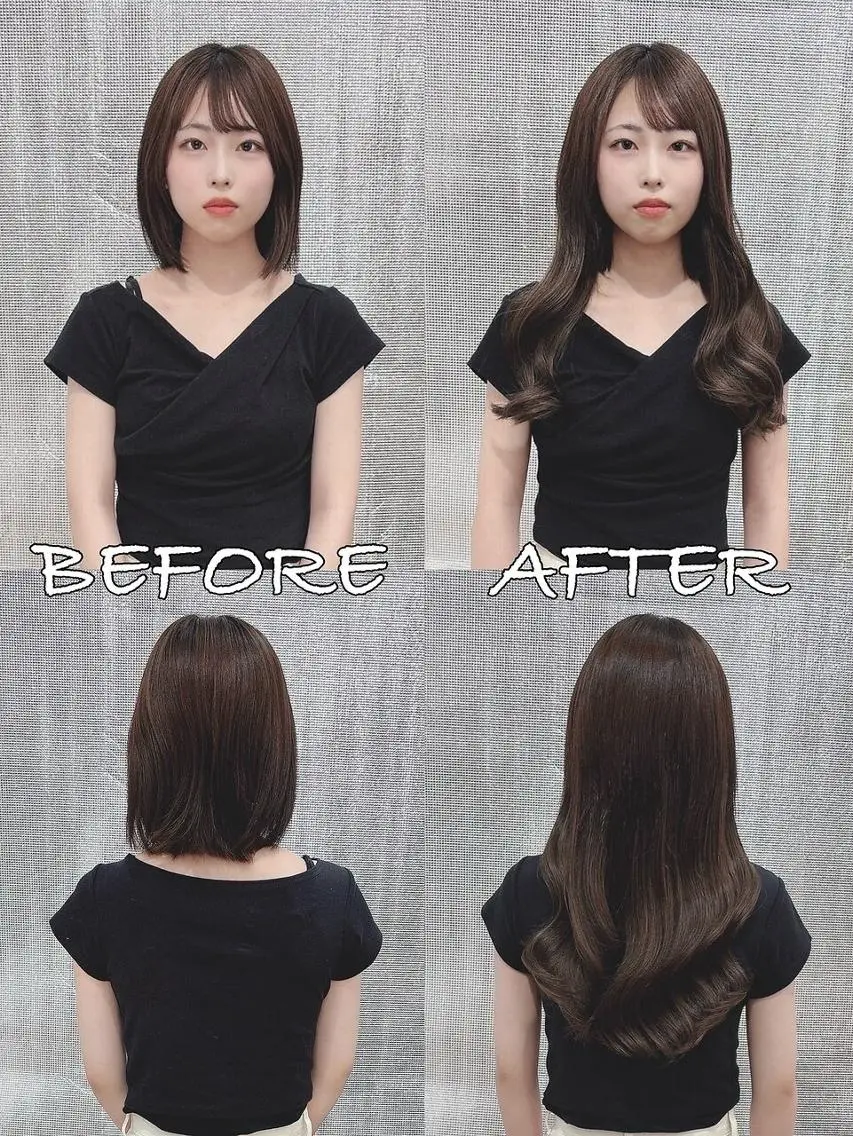 ロング カラー ヘアアレンジ シールエクステ バレイヤージュ ブリーチ ケアブリーチ ダブルカラー LIP 大阪本店 エクステ MISAのヘアスタイル