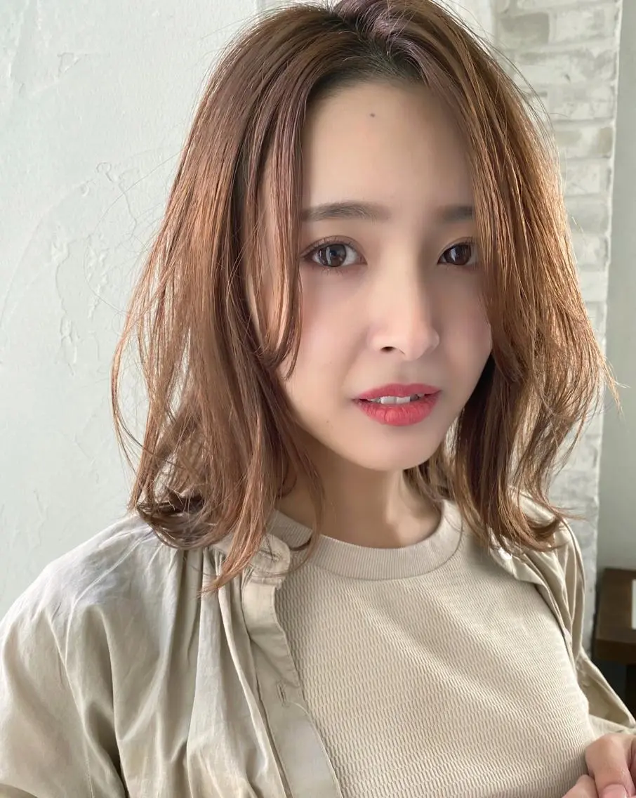 ミディアム 韓国風/髪質改善/ ナガヤアキラのヘアスタイル