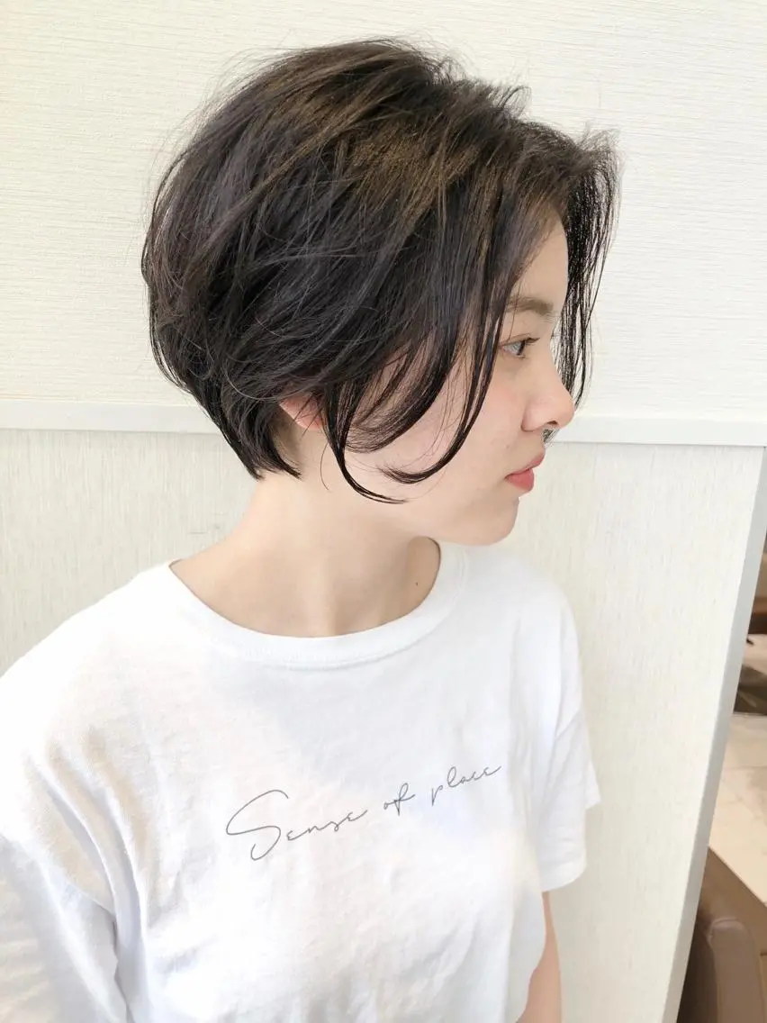 ショート カラー 似合わせカット/ レイヤーカット/新谷のヘアスタイル