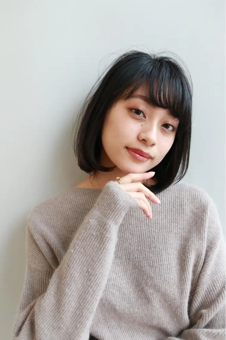 ミディアム カラー パーマ ヘアアレンジ 加藤 綾華のヘアスタイル
