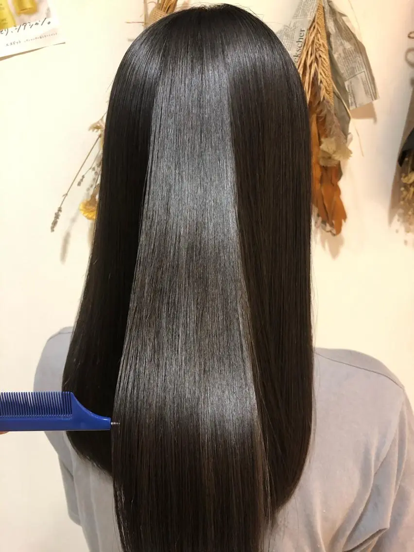 ロング 髪質改善 縮毛矯正 トリートメント 門田 恭弥のヘアスタイル