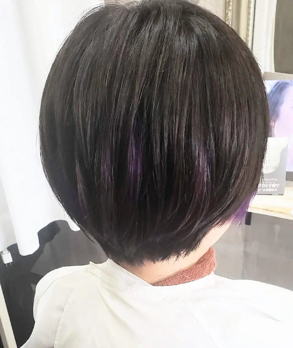 ショート カット ヘアカラー トリートメント 黒田 かな子のヘアスタイル