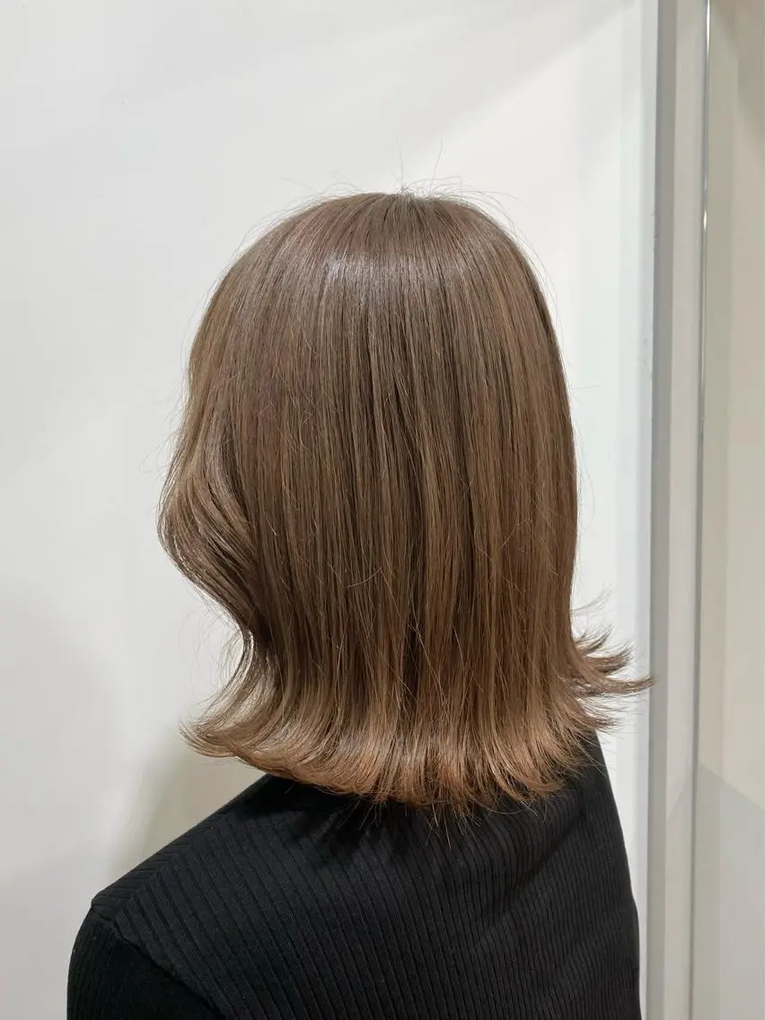 ミディアム カット ヘアカラー たなか もえなのヘアスタイル