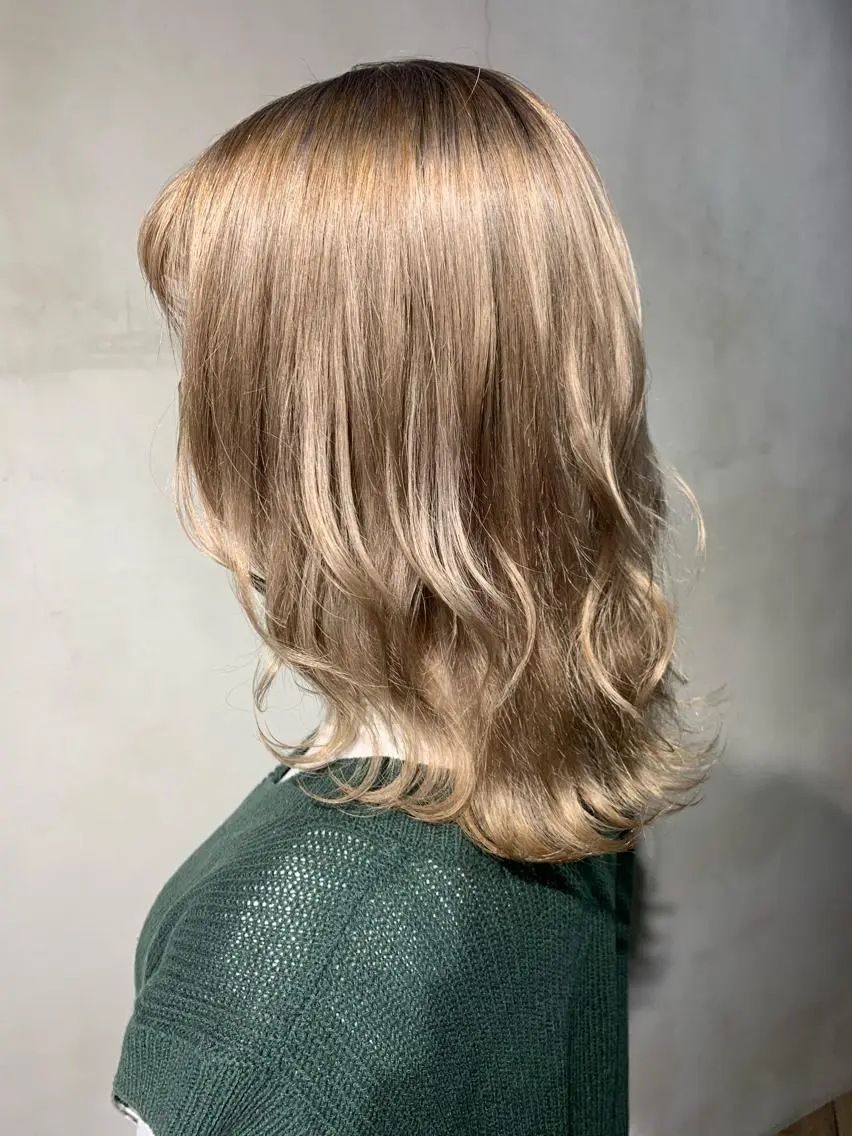 ミディアム メンズパーマ 工藤勇也のヘアスタイル