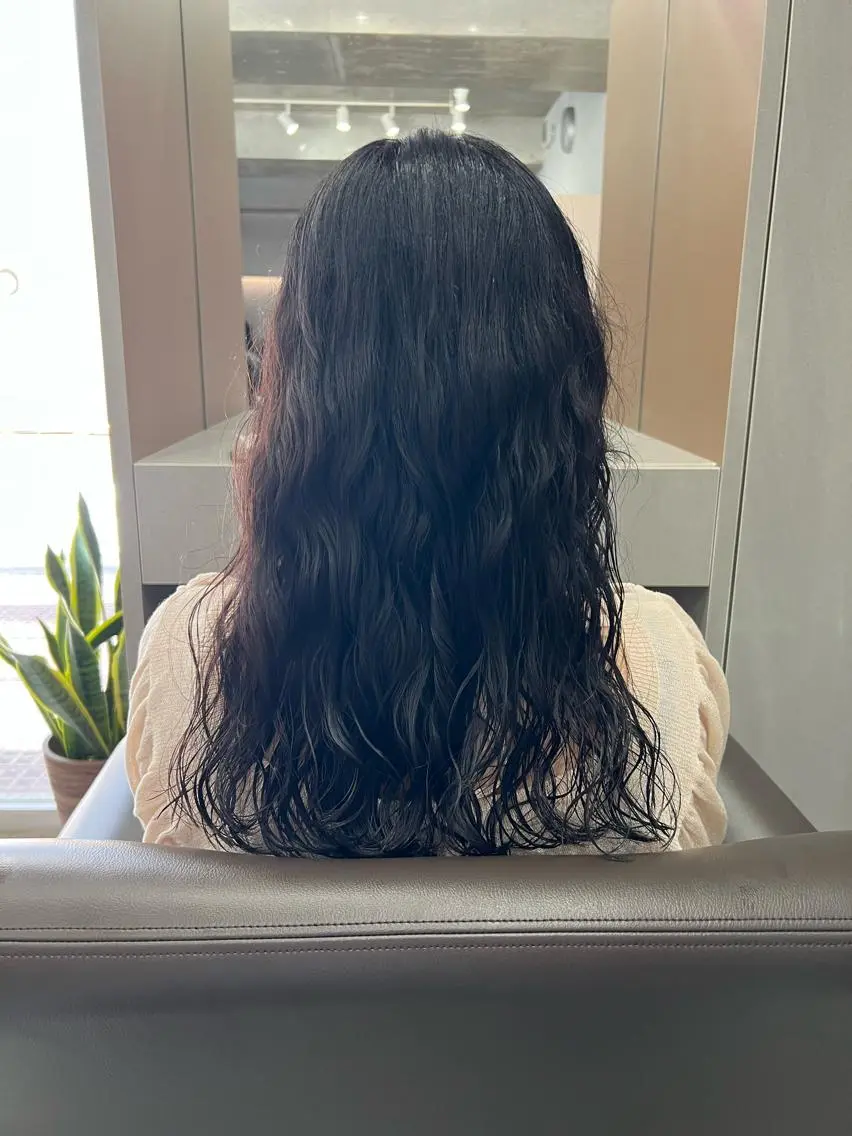 ロング パーマ カット ヘアカラー パーマ ボブパーマコテ巻き風 パーマNo1深江秀平のヘアスタイル