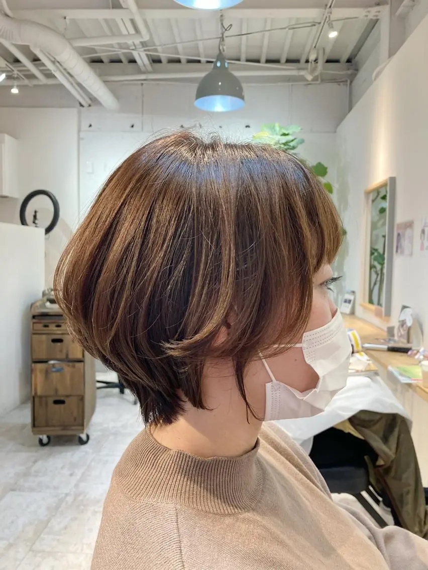 ショート カラー ベージュカラー ショートヘア カット ヘアカラー トリートメント 【女性指名No.1】 西口直子のヘアスタイル
