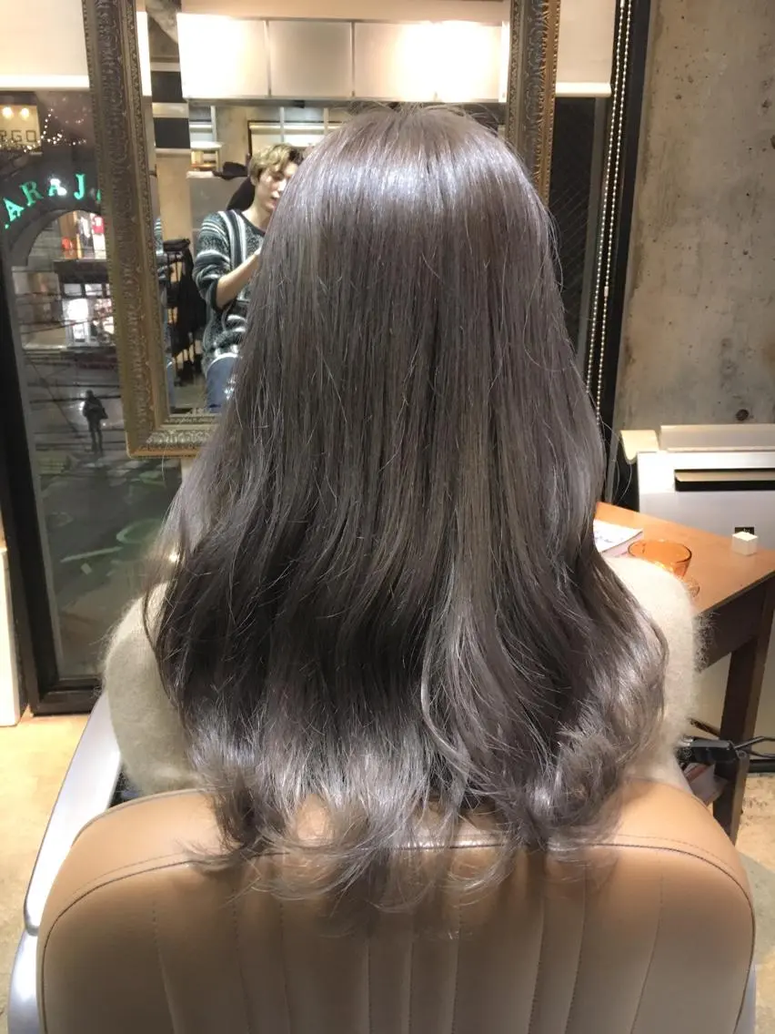 ロング カラー グレージュ 外国人風カラー 北條 優輝のヘアスタイル
