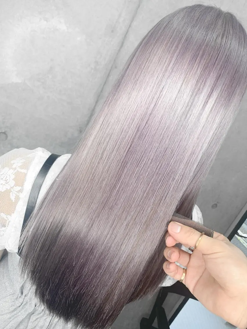 セミロング カラー アクアカラー ブリーチ ケアブリーチ 髪質改善 縮毛矯正 ヘアカラー トリートメント ヘアセット LAS 代表 ナガカワ コウヘイのヘアスタイル
