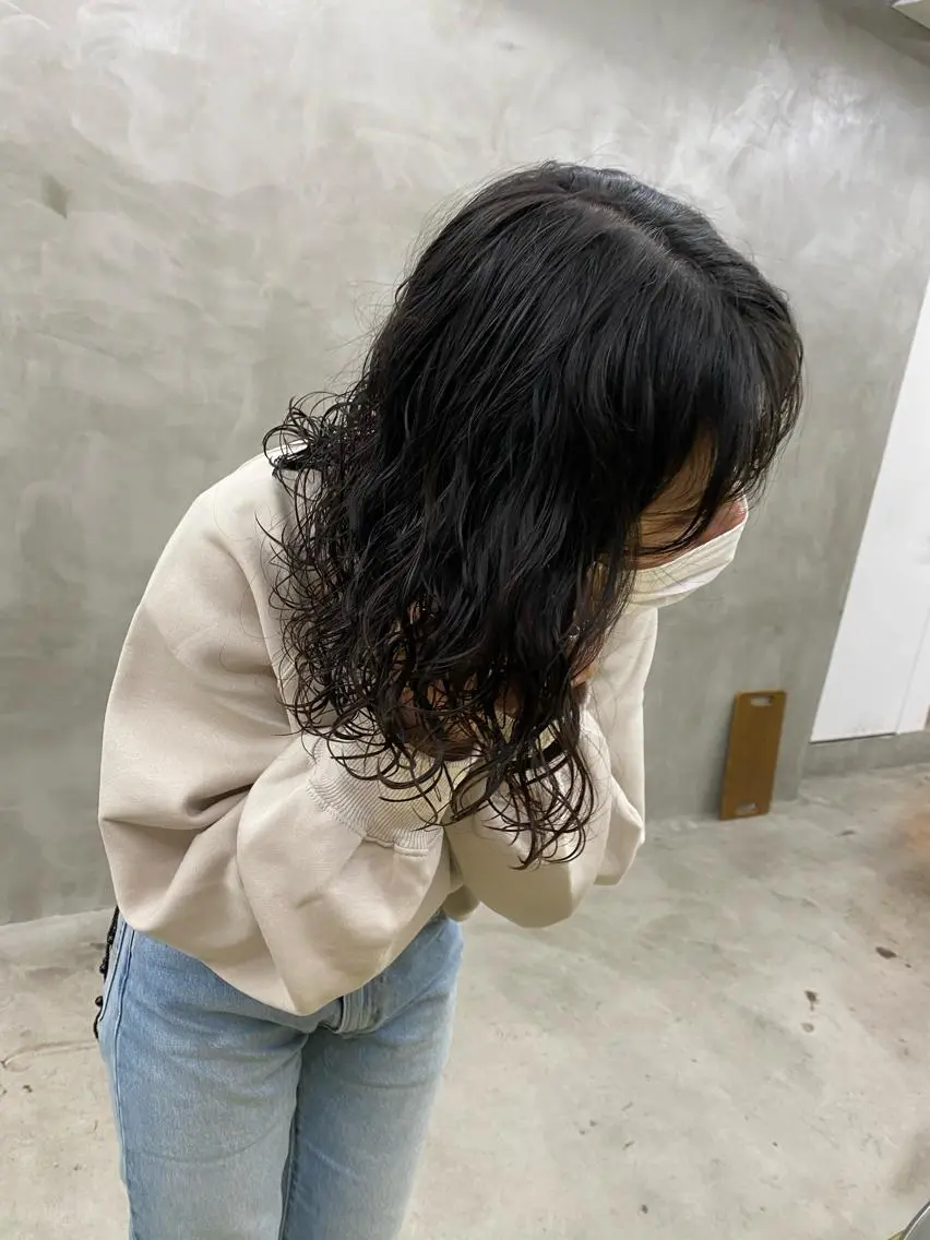 ミディアム カラー パーマ 無料カットモデル募集 🌱ひょうがのヘアスタイル