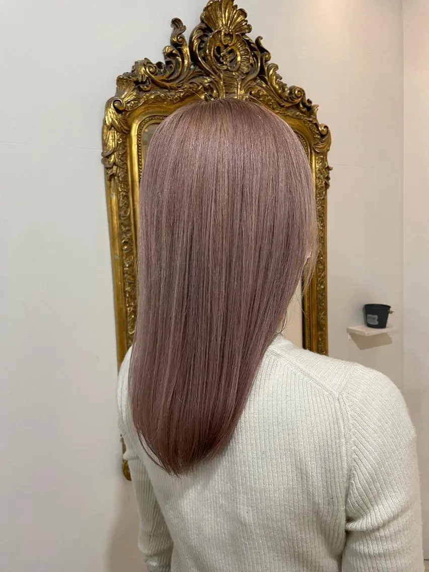 セミロング ヘアカラー トリートメント ダブルカラー/透明感 💈JUNYA💈のヘアスタイル