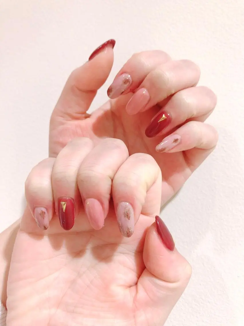 ネイル アニマル柄 ボルドー nail salon REMのネイルデザイン