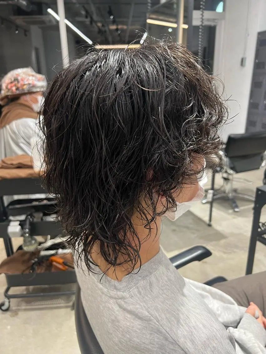 ミディアム パーマ メンズ オタク特化美容師💟 チバコナツのヘアスタイル