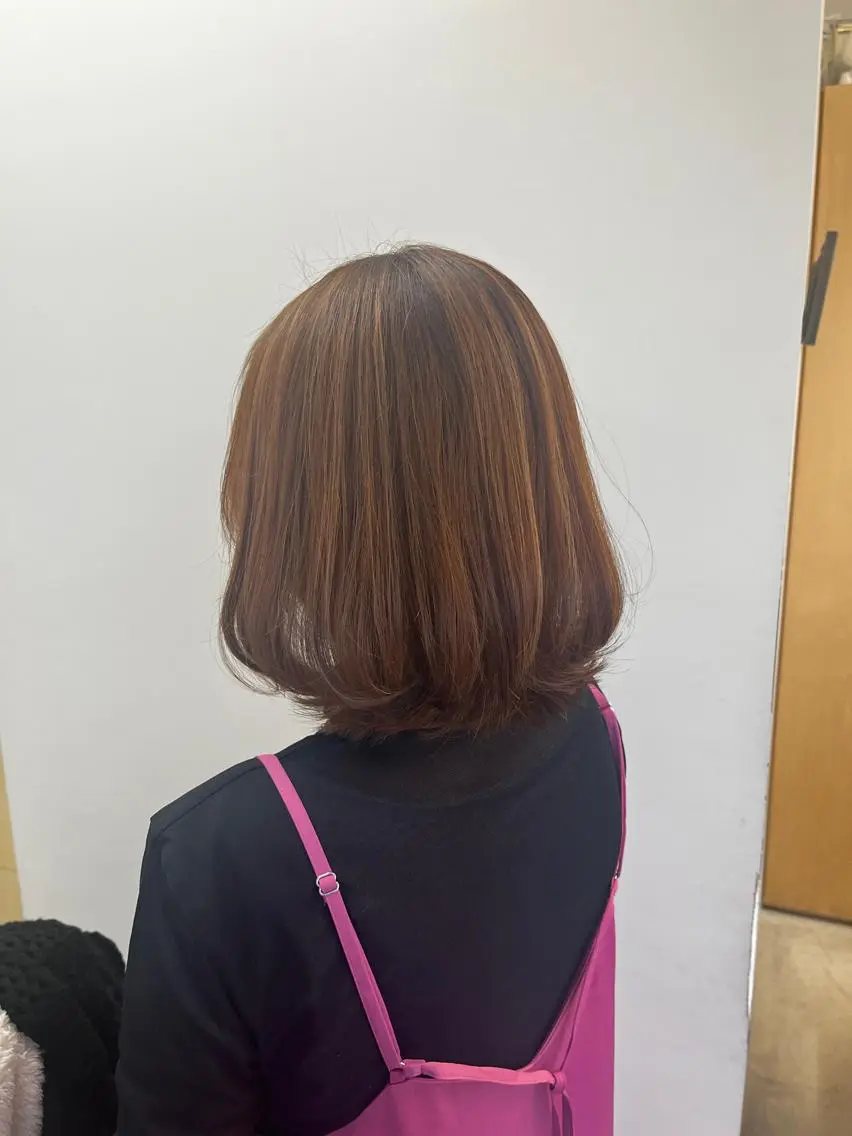 ミディアム ボブレイヤー ボブ レイヤーカット TEMIL HAIR 《まお》のヘアスタイル